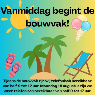 Bouwvak 2025 Henselmans Bouw en Ontwikkeling Noord Scharwoude beperkt bereikbaar