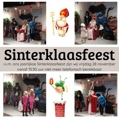 Sinterklaasfeest kantoor Henselmans kinderen en kleinkinderen feest