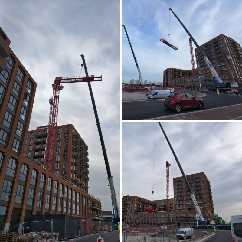 Stationsmeester nieuwbouw appartementen Heerhugowaard Henselmans Kraan verwijderd Schot